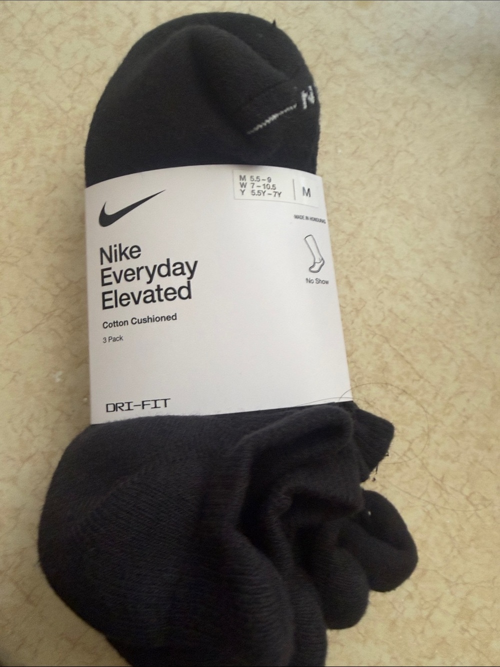 Nike unisex No-Show Athletic Socks - Black (3 Pack)